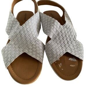 Comfortview Cream Woven Sandals